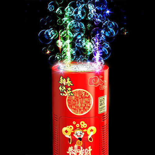 創意小物館 新年爆竹20孔煙火泡泡機