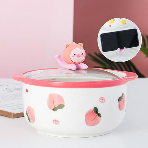 家居生活雜貨舖 水果萌寵多功能泡麵蓋碗