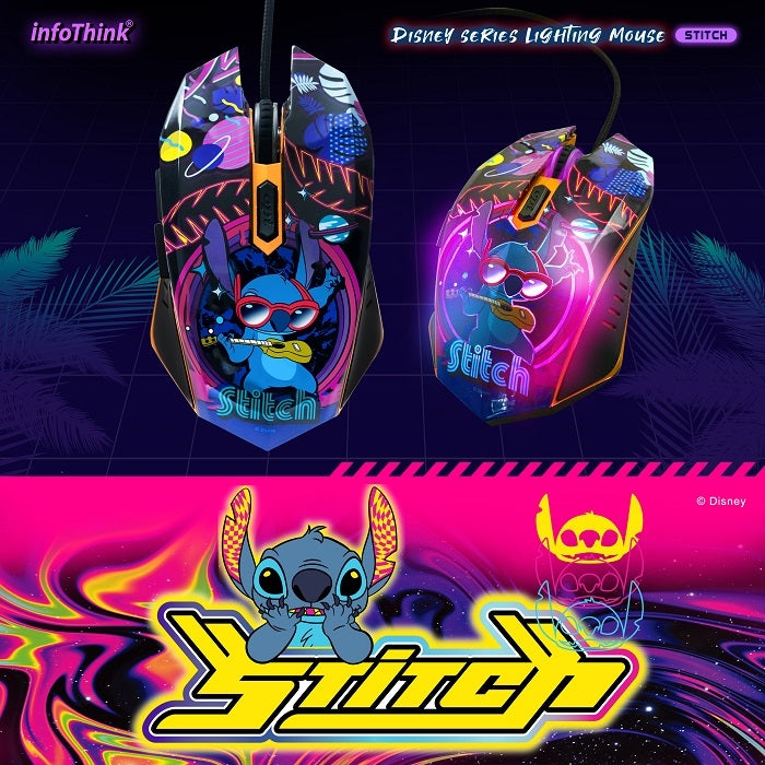 InfoThink 迪士尼系列 炫光滑鼠(三眼怪款/史迪奇款)