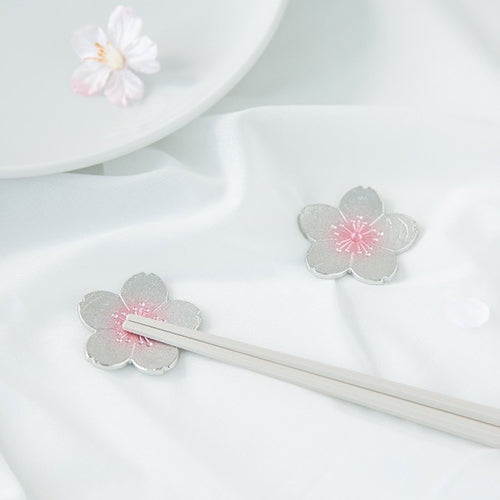 日本 能作 小小心意筷架 - 櫻 （櫻花花朵2入）