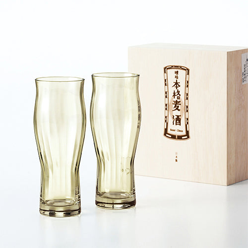 日本 Toyo-Sasaki 琥珀啤酒對杯組 360ml