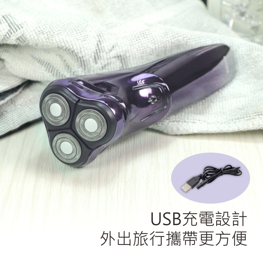 KINYO 三刀頭水洗充電式刮鬍刀 KS-503