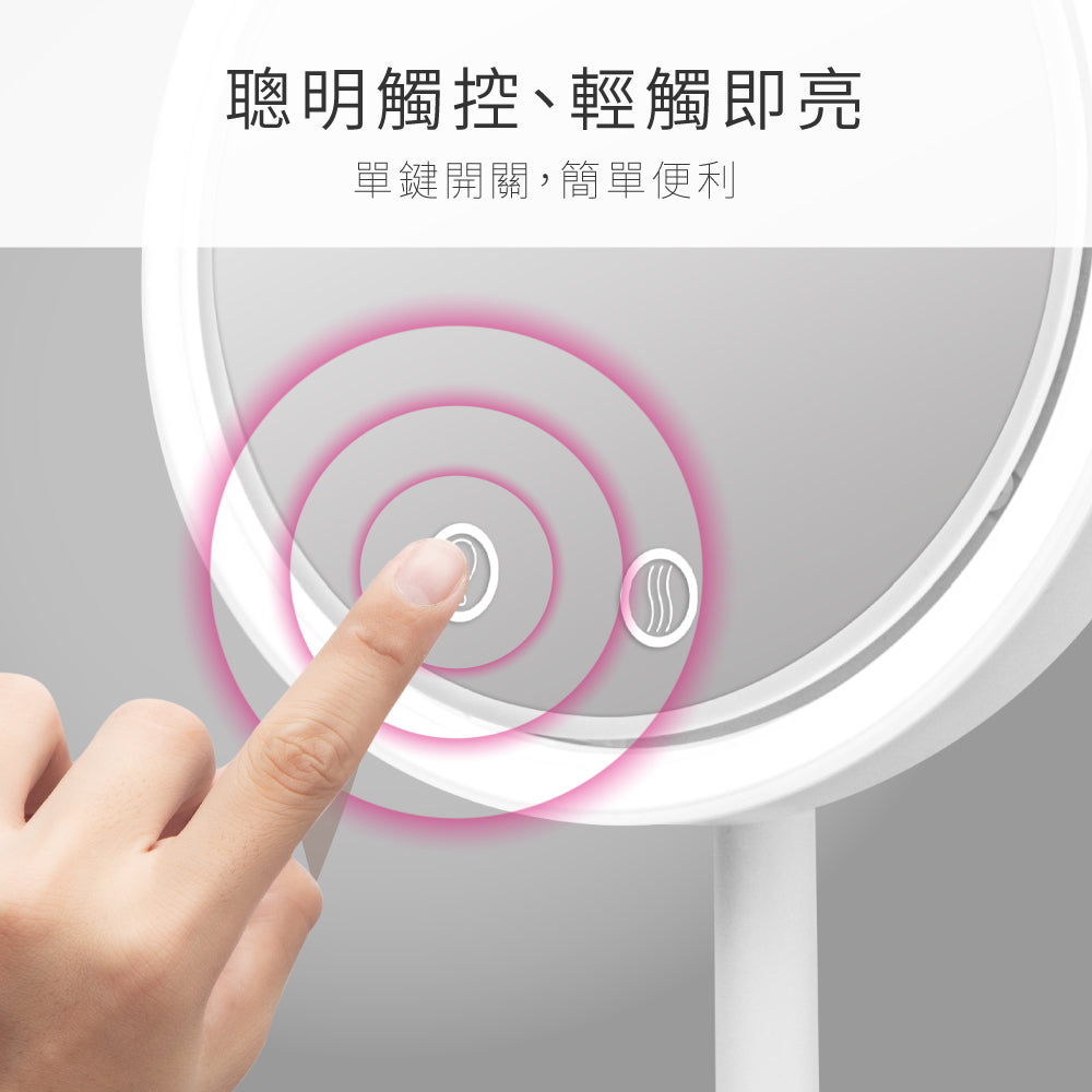 KINYO 五合一LED風扇化妝鏡 BM-088