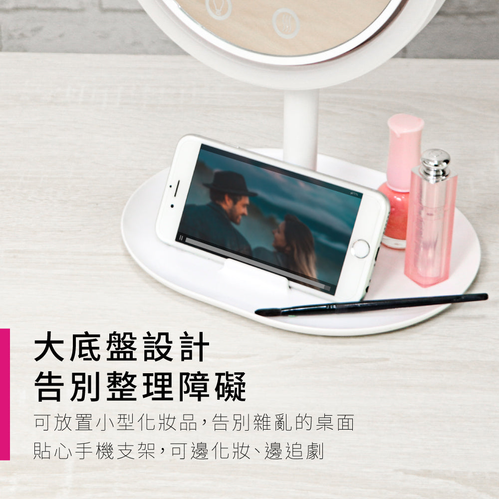 KINYO 五合一LED風扇化妝鏡 BM-088