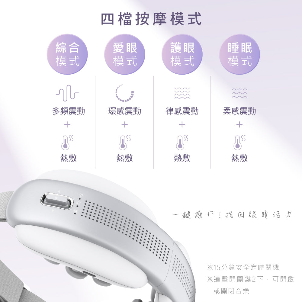 KINYO 透視熱敷按摩眼罩 IAM-2604