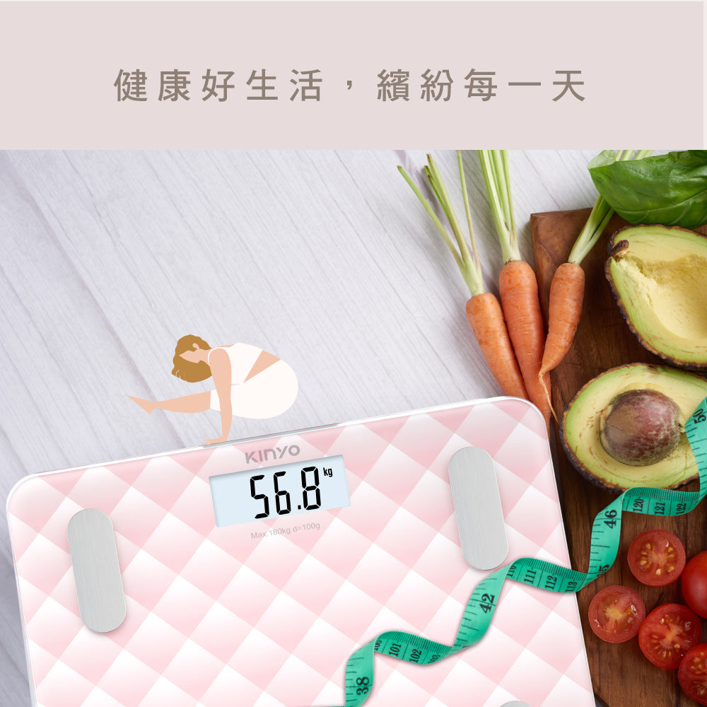 KINYO 藍牙健康管理體重計 DS-6592