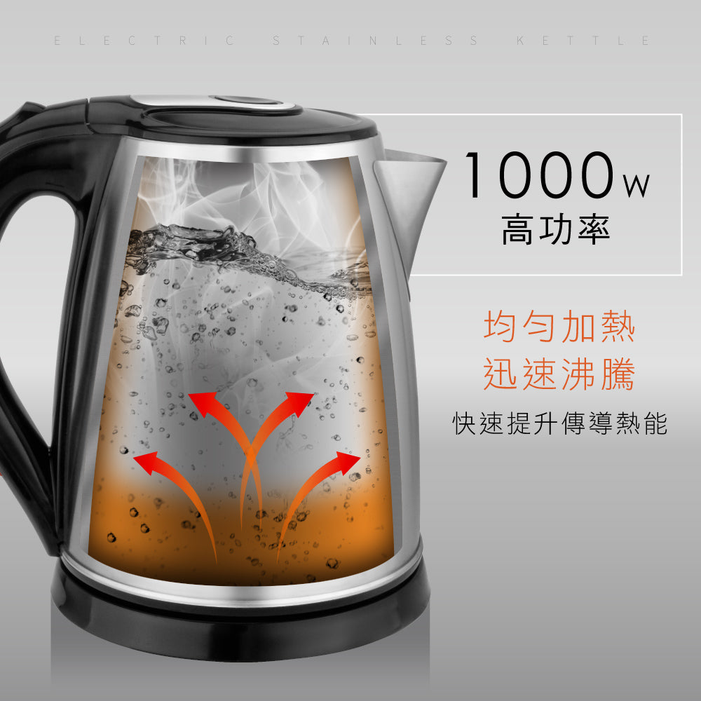 KINYO 1.5L不鏽鋼快煮壺 KIHP-1157