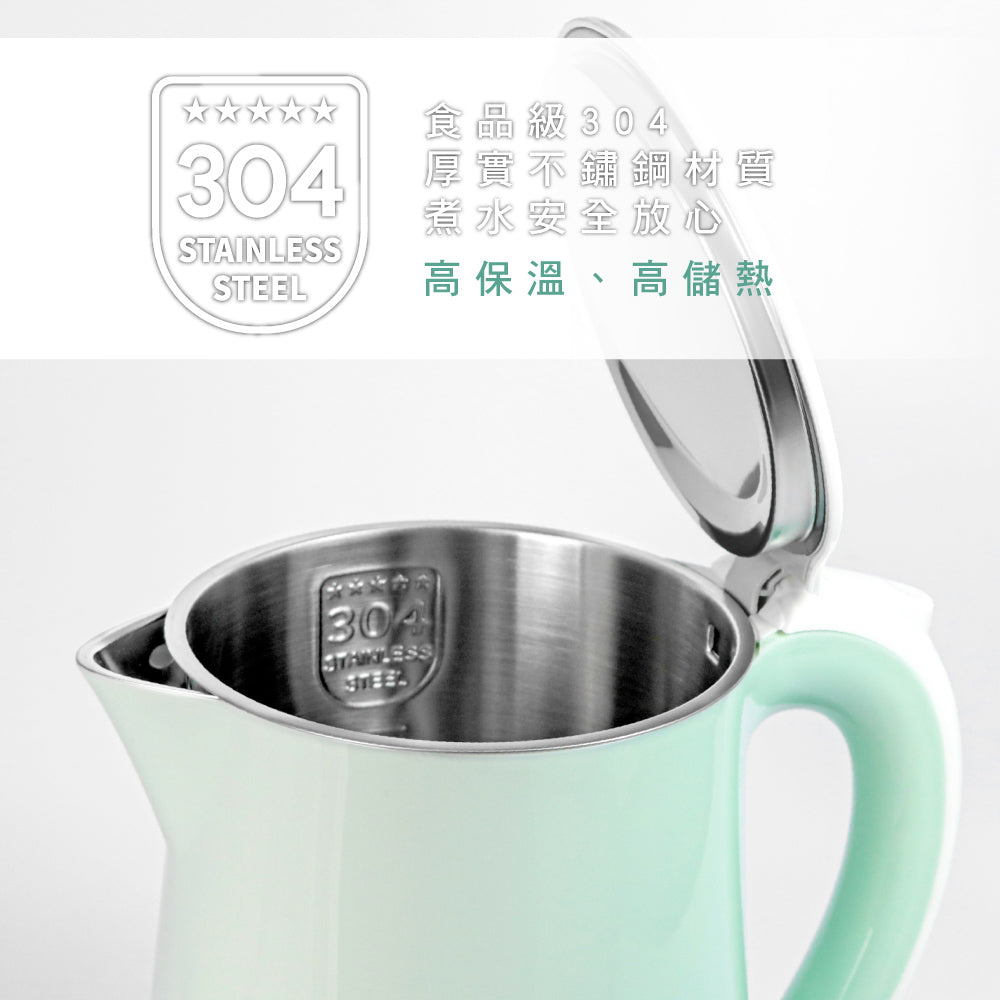 KINYO 1.8L雙層亮面快煮壺 KIHP-1166