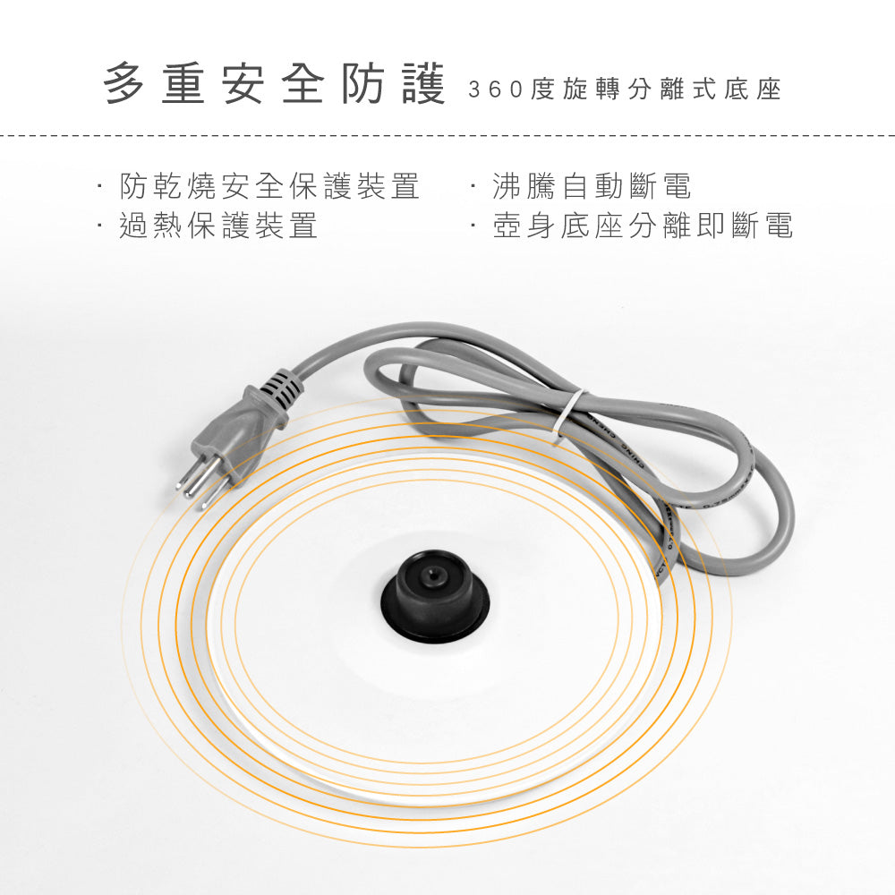 KINYO 1.8L雙層亮面快煮壺 KIHP-1166