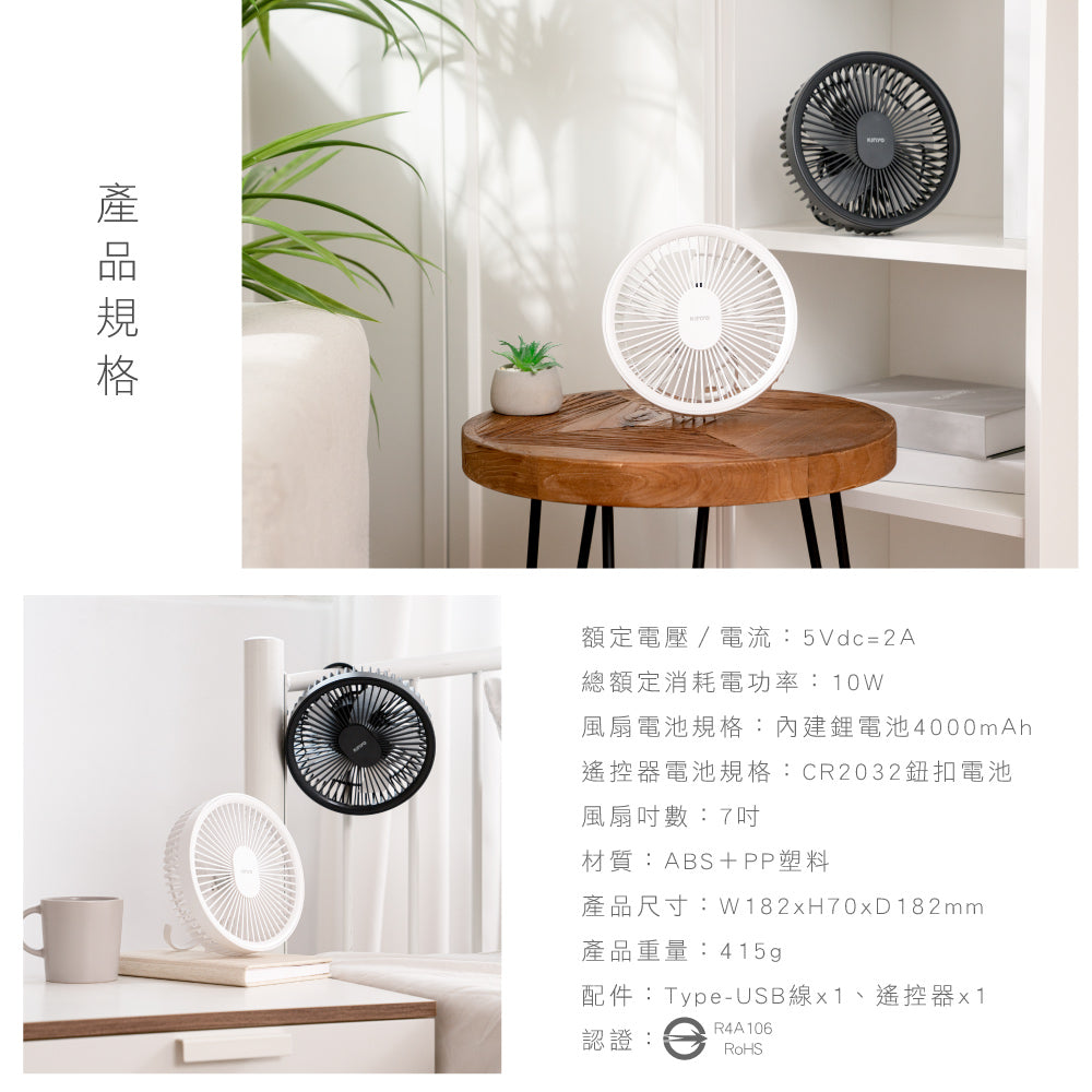 KINYO 無線遙控LED吊扇 UF-7065