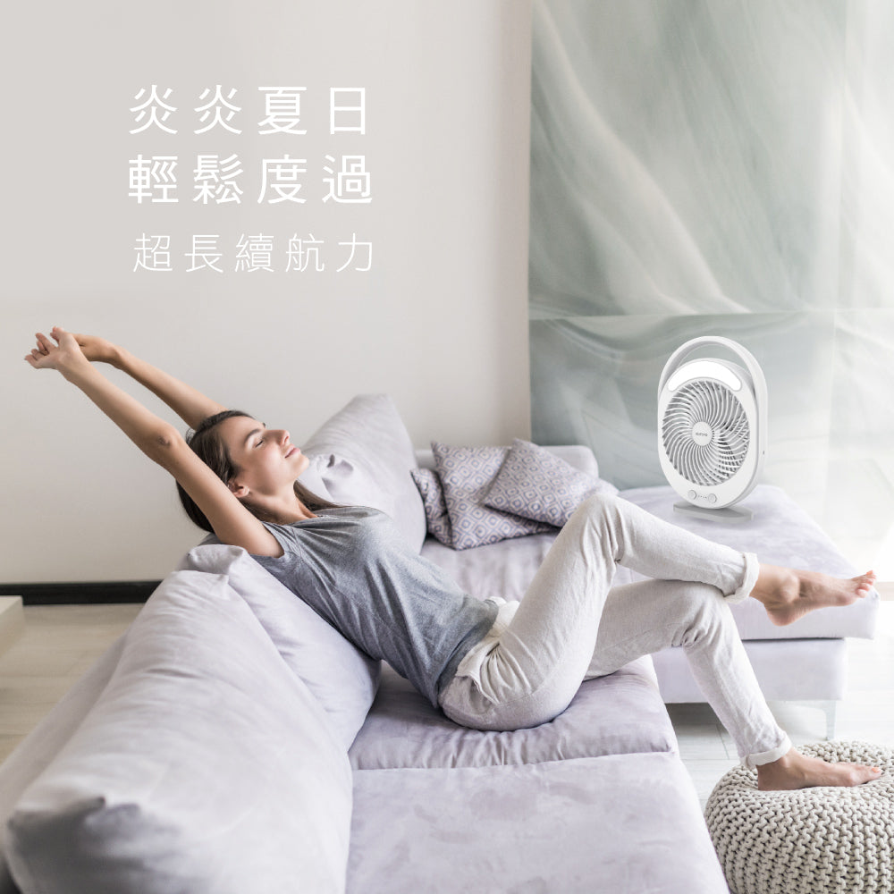 KINYO 桌立兩用充電風扇 UF-890