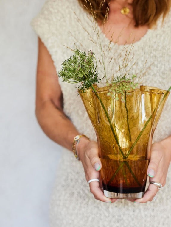 瑞典 sagaform Viva 琥珀花器