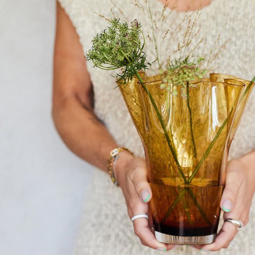 瑞典 sagaform Viva 琥珀花器