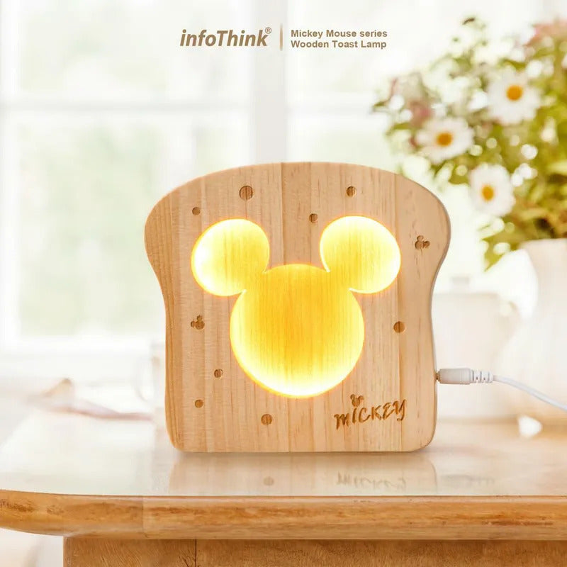 infoThink 米奇系列吐司造型實木燈