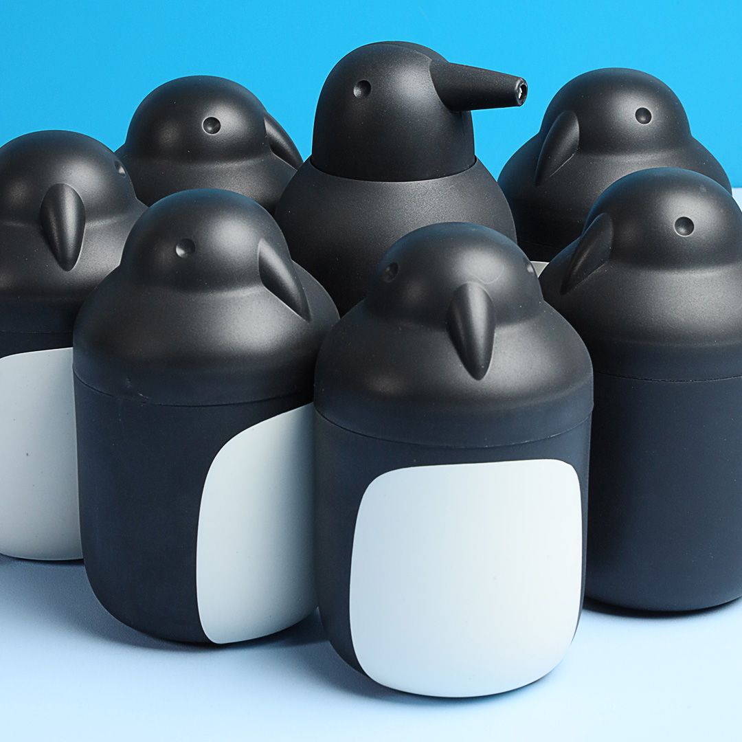 泰國 Qualy 冰原企鵝-皂液罐(黑色)