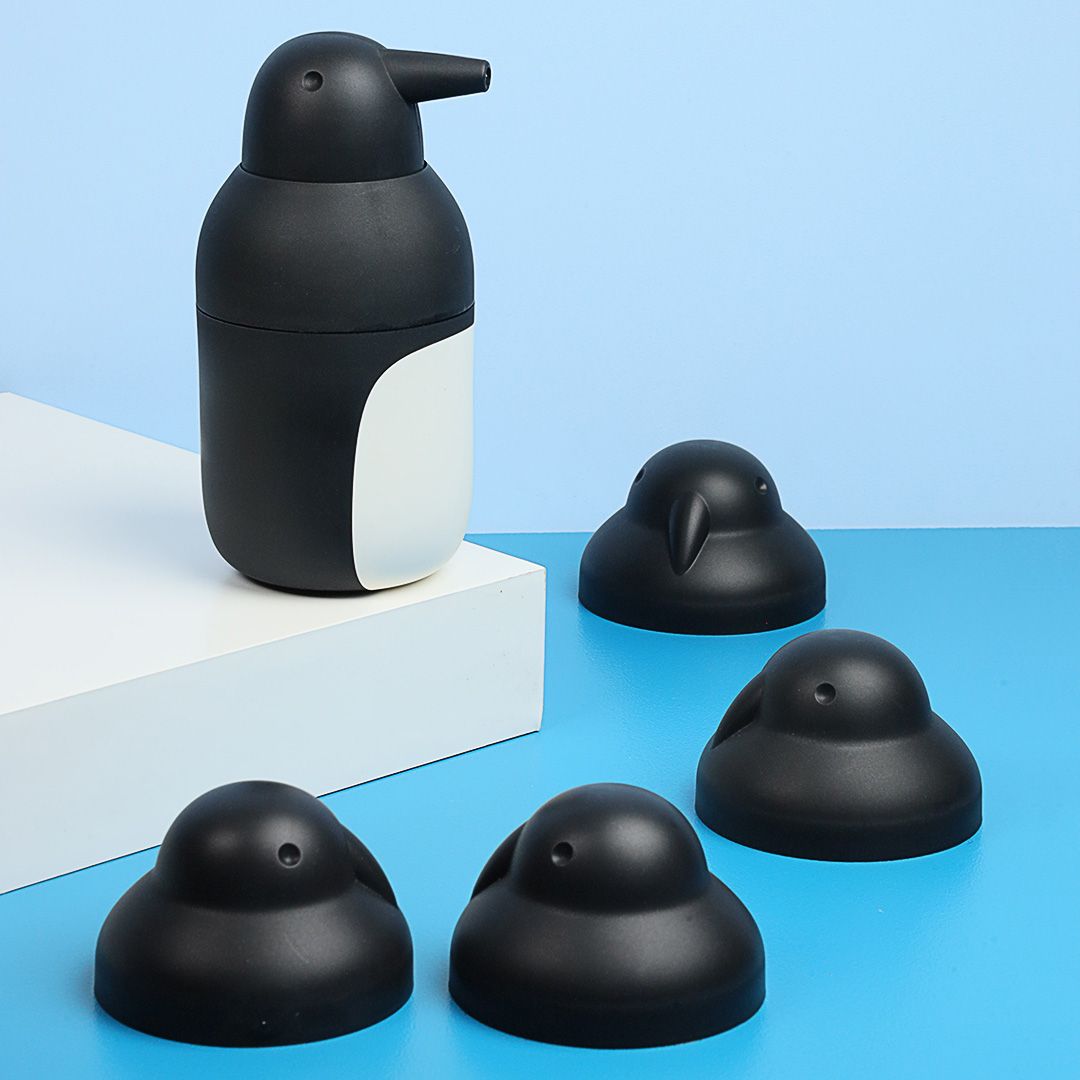 泰國 Qualy 冰原企鵝-皂液罐(黑色)