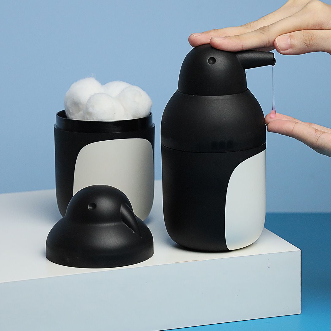 泰國 Qualy 冰原企鵝-皂液罐(黑色)