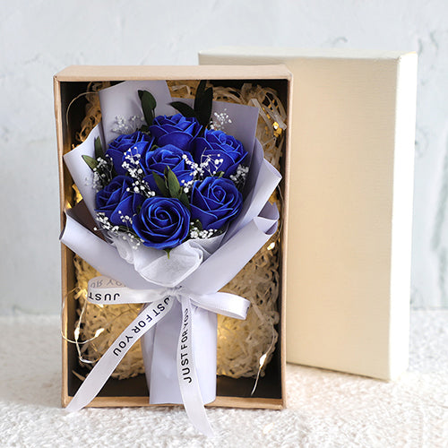 創意小物館 仿真玫瑰迷你花束燈串禮盒