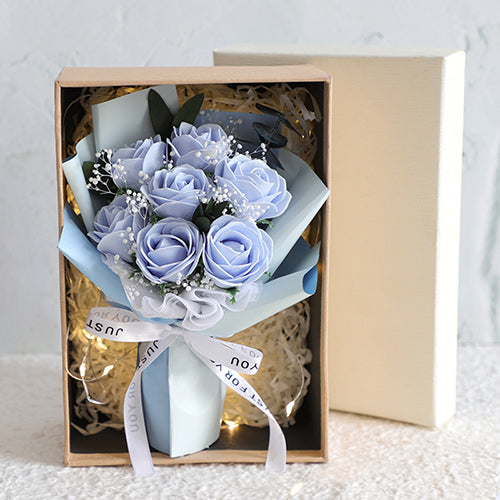 創意小物館 仿真玫瑰迷你花束燈串禮盒