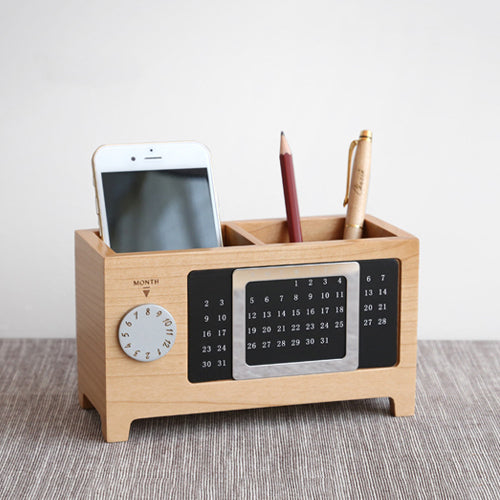 創意小物館 萬年曆桌面收納筆筒