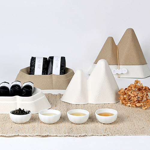 點睛設計 DOTdesign 點茶1869台灣茶系列-山型禮盒2入組(碧螺春綠茶40g+南投凍頂烏龍茶120g)