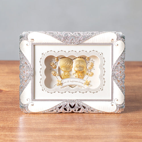 凱馨 世紀婚禮 Yes, I do.黃金箔 王子與公主的幸福起點 (珍珠框小) (附保證書、提袋)