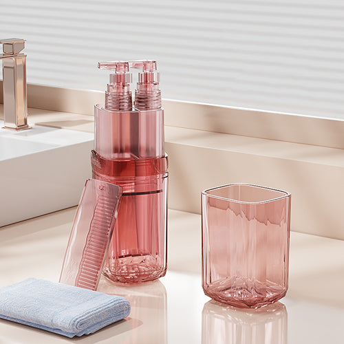 創意小物館 輕奢風六件套旅行洗漱杯套裝