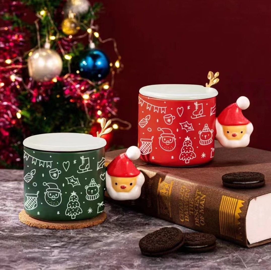 ♥家居生活雜貨舖 聖誕派對塗鴉馬克杯
