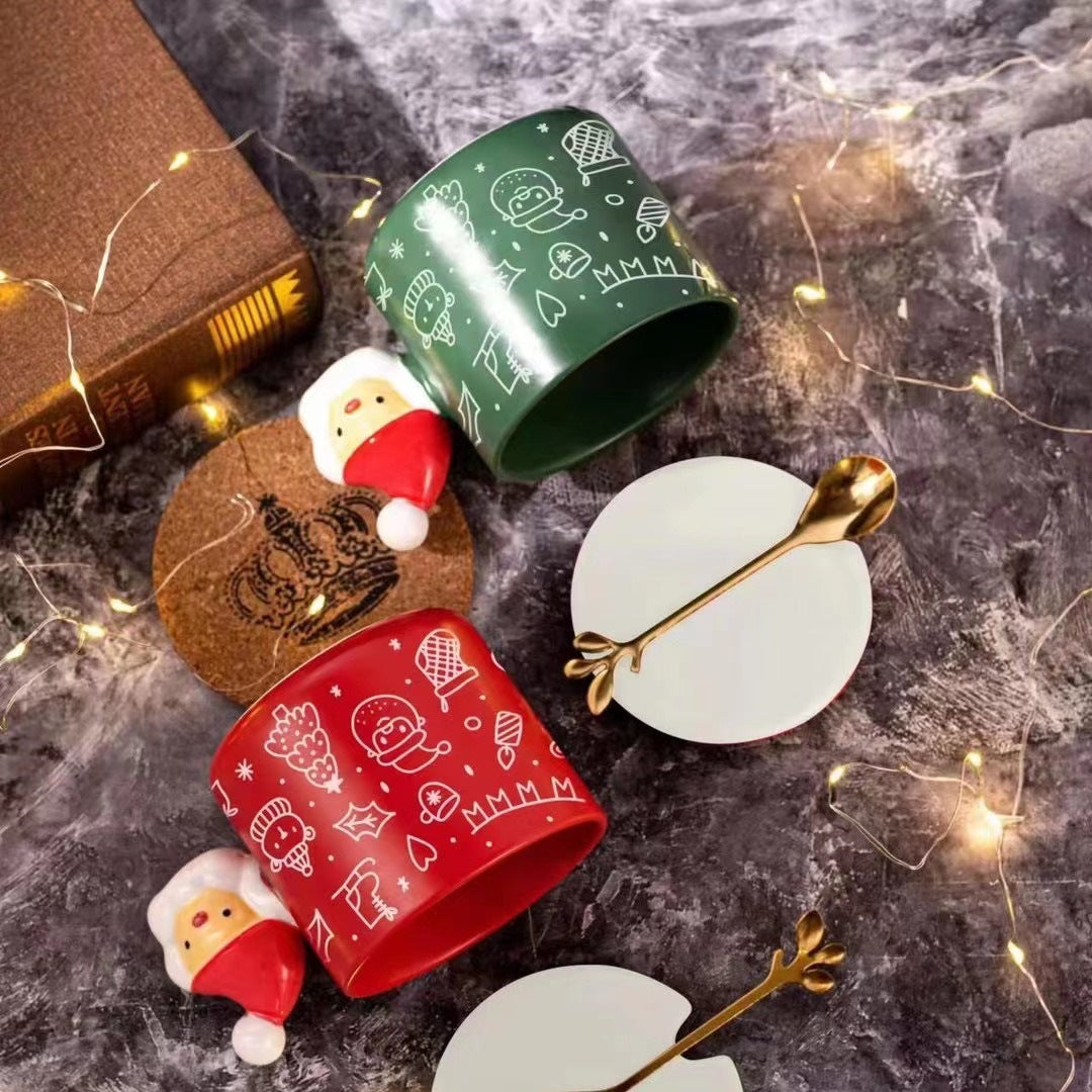 ♥家居生活雜貨舖 聖誕派對塗鴉馬克杯