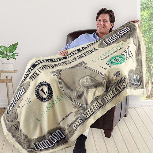 創意小物館 惡搞百萬美金鈔票造型毯
