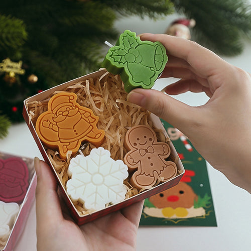 ♥家居生活雜貨舖 可愛聖誕香薰蠟燭禮盒