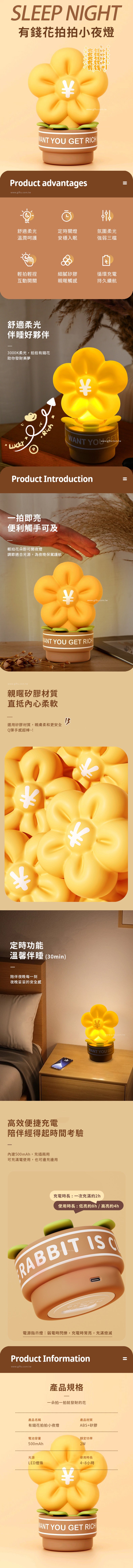 家居生活雜貨舖 有錢花拍拍小夜燈