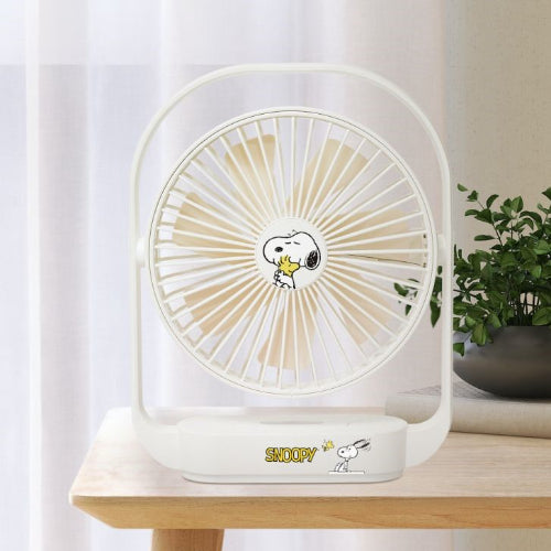 InfoThink 靜音LED夜燈多功能充電風扇