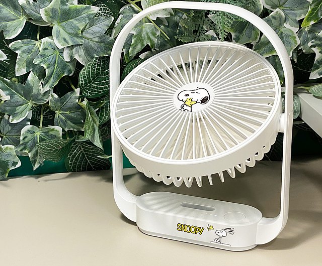 InfoThink 靜音LED夜燈多功能充電風扇