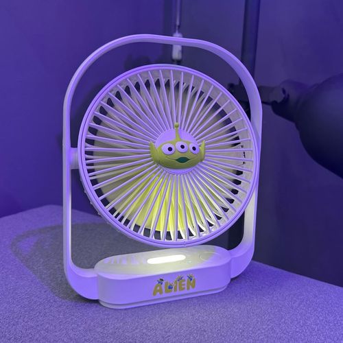 InfoThink 靜音LED夜燈多功能充電風扇