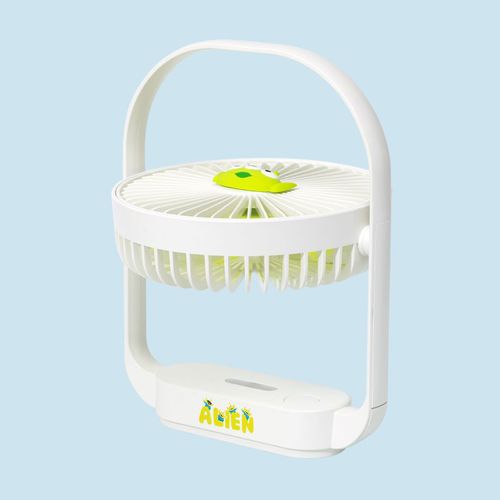 InfoThink 靜音LED夜燈多功能充電風扇