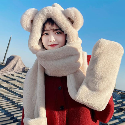 創意小物館 小熊暖暖一體帽