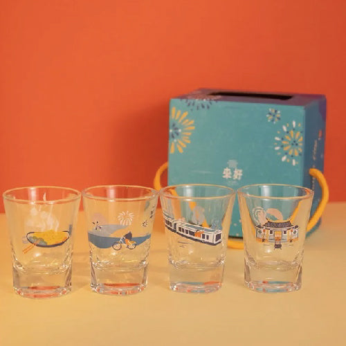 來好 LAI HAO City Scape 烈酒杯套組-4入