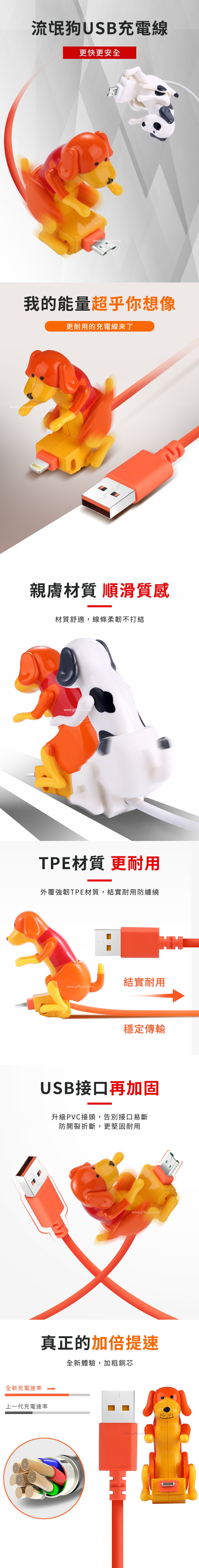 創意小物館 流氓狗USB充電線