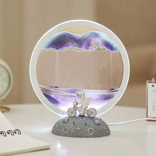 創意小物館 太空人流沙畫氛圍燈