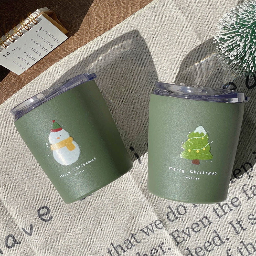 ♥家居生活雜貨舖 聖誕不鏽鋼保溫咖啡杯 240ml