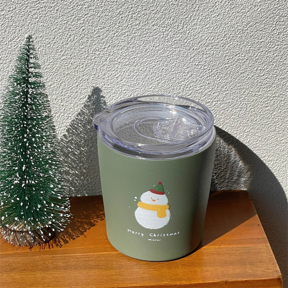 ♥家居生活雜貨舖 聖誕不鏽鋼保溫咖啡杯 240ml