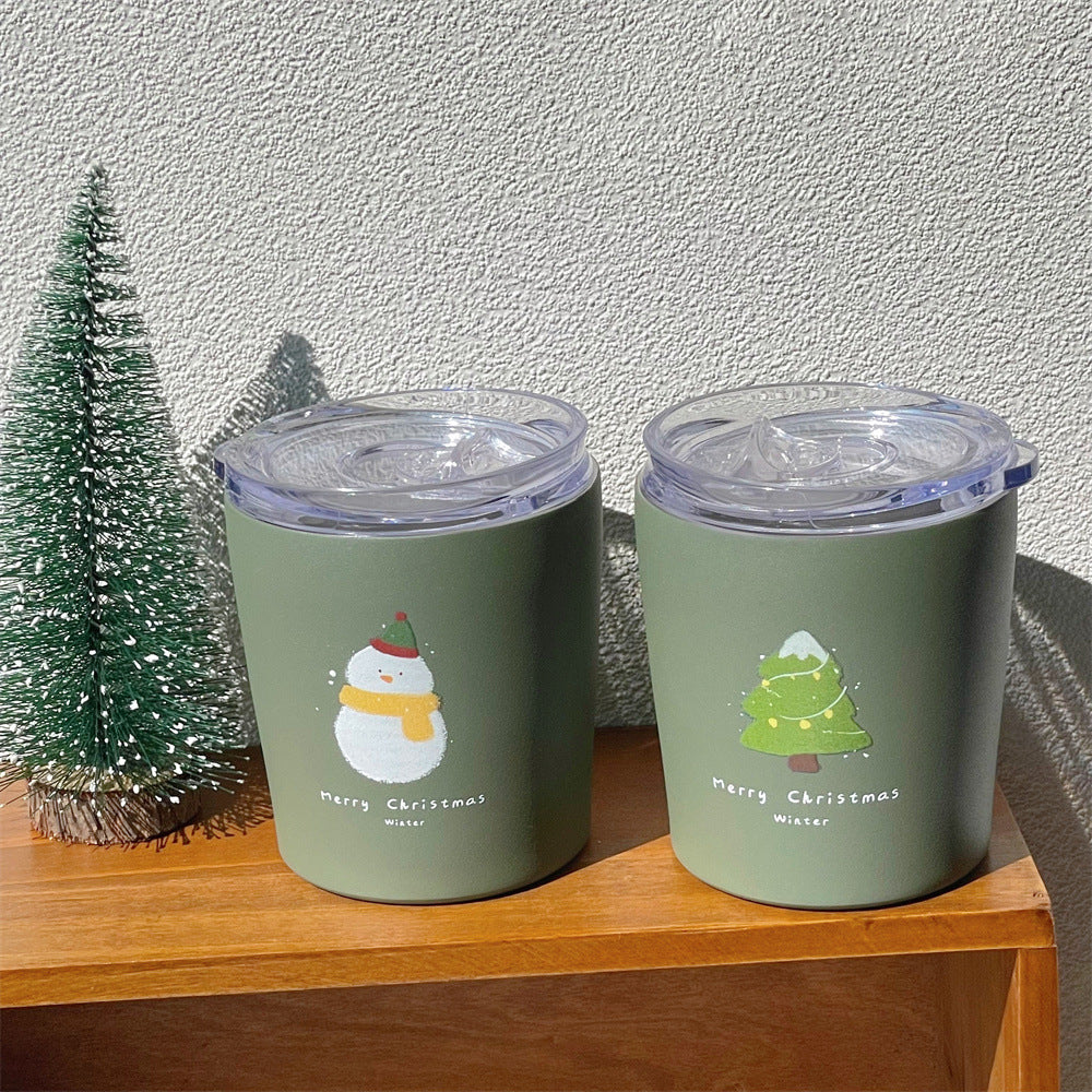 ♥家居生活雜貨舖 聖誕不鏽鋼保溫咖啡杯 240ml