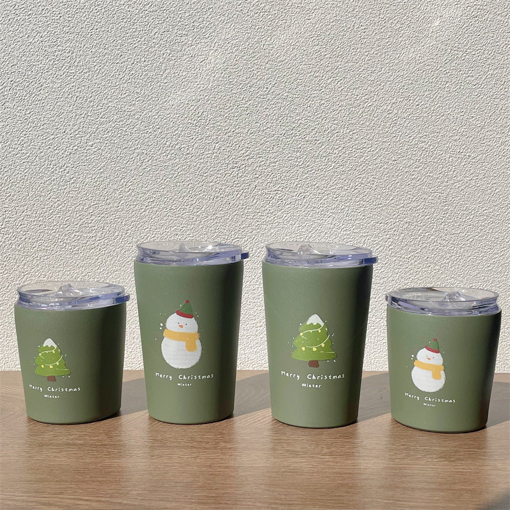 ♥家居生活雜貨舖 聖誕不鏽鋼保溫咖啡杯 240ml