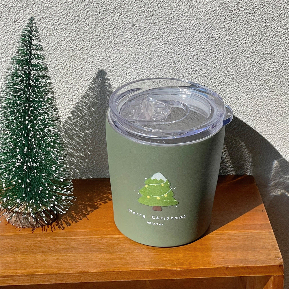 ♥家居生活雜貨舖 聖誕不鏽鋼保溫咖啡杯 240ml