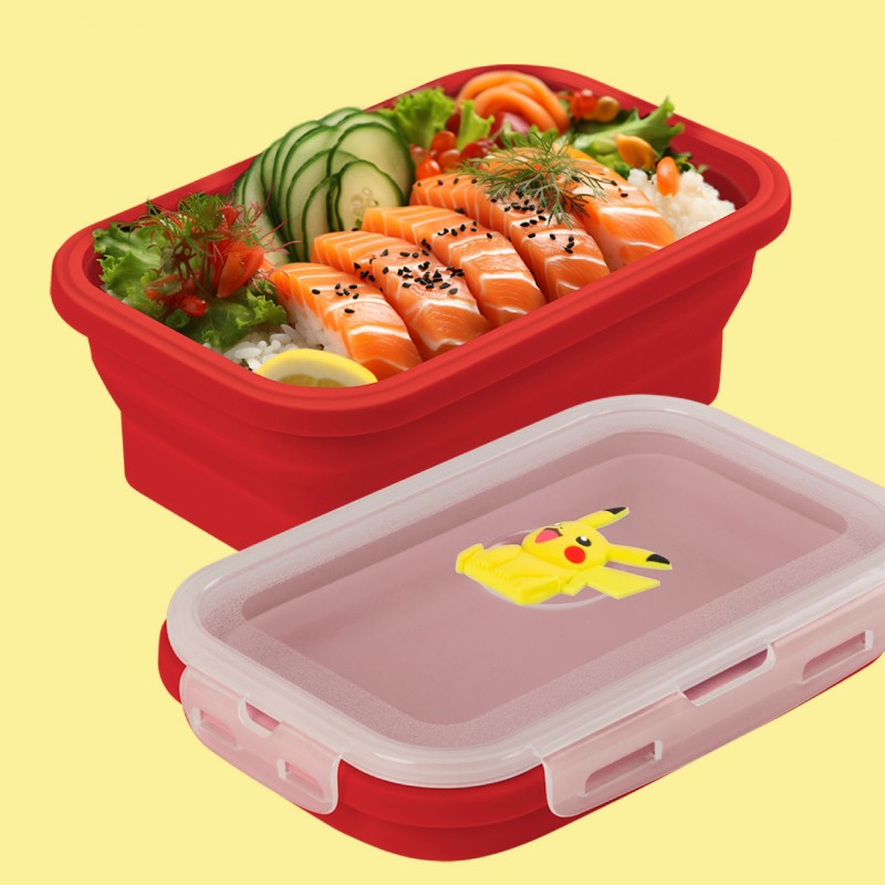 Bone 寶可夢系列矽膠摺疊保鮮盒-1200ml