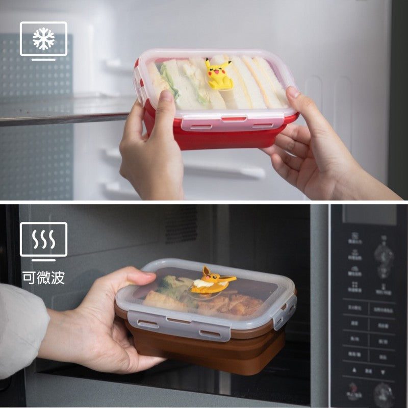 Bone 寶可夢系列矽膠摺疊保鮮盒-1200ml