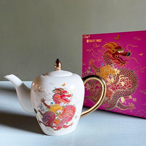 TALES 神話言 龍華富貴-藝術骨瓷茶壺