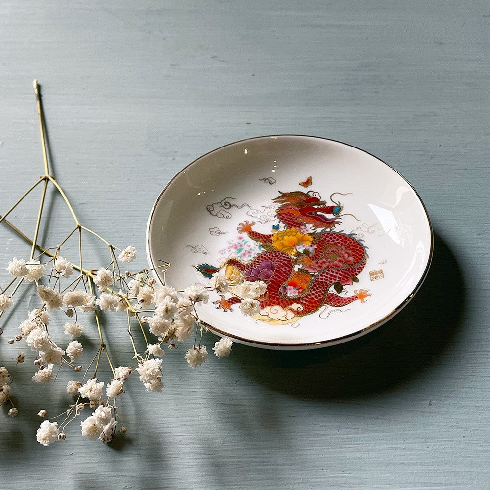 TALES 神話言 龍華富貴-藝術骨瓷碟組(2入)