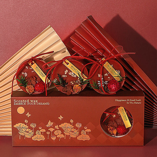 家居生活雜貨舖 無火香薰蠟片鴻運禮盒組